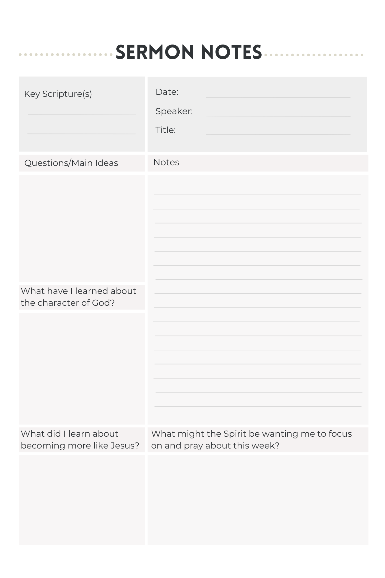 Add to Your Faith - Church Notes Journal
